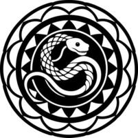 A solid style icon of snake vector