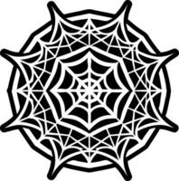 A solid style icon of cobweb vector