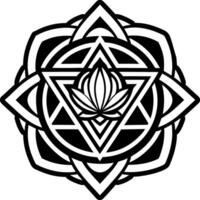 Water lily icon in solid style vector