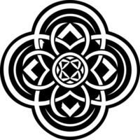 Interlocking circles icon in filled style vector