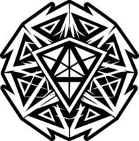 Harmonic geometry icon in filled style vector