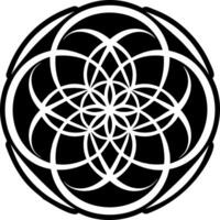 A glyph style icon of overlapping vector