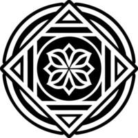 Sacred alignment in solid style vector