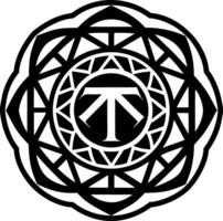 Pi geometry icon in solid style vector