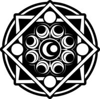 Moon phases icon in filled style vector