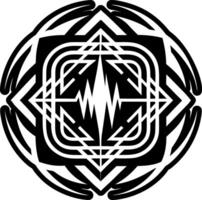 Sound wave icon in solid style vector
