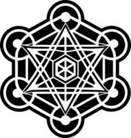 A solid style icon of metatron vector