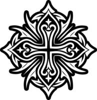 A filled style icon cross symbol vector