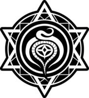 A solid style icon of kundalini vector