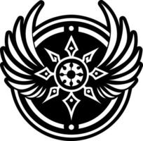 A solid style icon of seraph tattoo design vector
