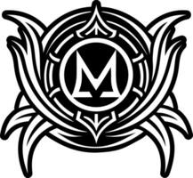 A solid style icon of messenger wings symbol vector