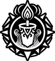 A filled style icon candle symbol vector