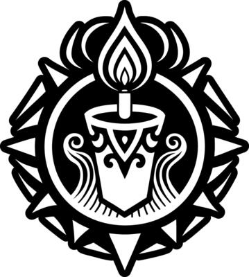 A filled style icon candle symbol