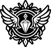 A glyph style icon of dove wings symbol vector