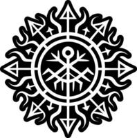 A solid style icon of celtic tattoo design vector