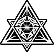 Tetrahedron geometry icon in filled style vector