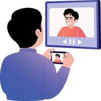 A flat style illustration of record lecture vector