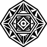 A glyph style icon of octahedron vector