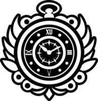 A glyph style icon of clock symbol vector