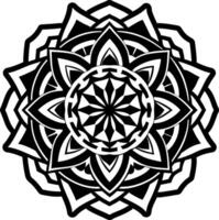 Sacred mandala icon in solid style vector
