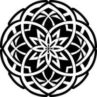 Divine fractal icon in glyph style vector