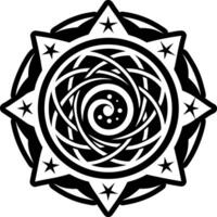 Galaxy swirl icon in solid style vector