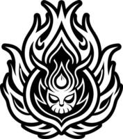 A glyph style icon of flame symbol design vector