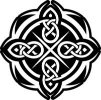 A solid style icon of celtic cross tattoo vector
