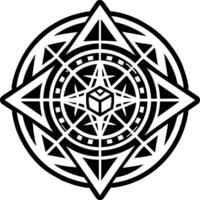 Overlay geometry icon in glyph style vector