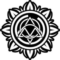 A solid style icon of trinity vector