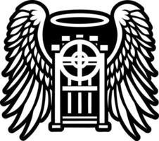 A glyph style icon of heavenly gate symbol vector