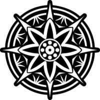 A filled style icon of starlight symbol vector