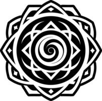 Zen spiral icon in filled style vector
