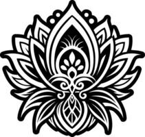 A filled style icon of sacred flower symbol vector