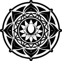 Floral geometry icon in filled style vector