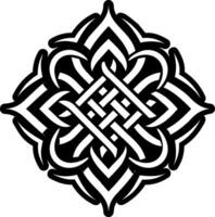 A filled style icon of celtic symbol vector