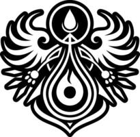 A filled style icon of holy drop symbol vector