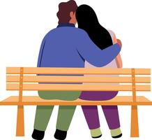 A flat style illustration showing a character doing consoling vector