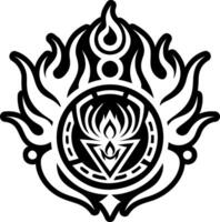 A filled style icon of flame symbol vector