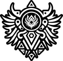 A filled style icon of angelic crest symbol vector