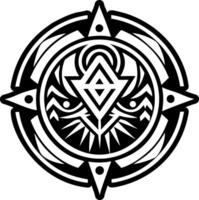 A glyph style icon of astral symbol vector