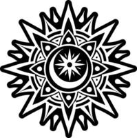A solid style icon of mystic moon symbol vector
