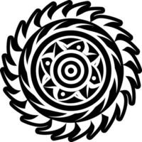 A glyph style icon of destiny spiral symbol vector