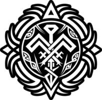 A glyph style icon of forgotten rune symbol vector