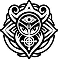 A solid style icon of hidden mark symbol vector