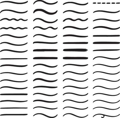 Hand Drawn Line Elements Collection Decorative Doodles and Design Accents