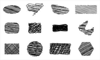 Set of Hand Drawn Scribbles and Doodles vector