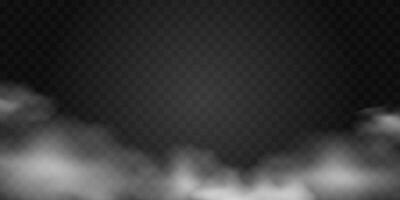 horizontal template with transparent clouds or fog, smoke background vector