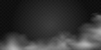 horizontal template with transparent clouds, foggy background vector