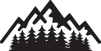Minimalist mountain icon vector